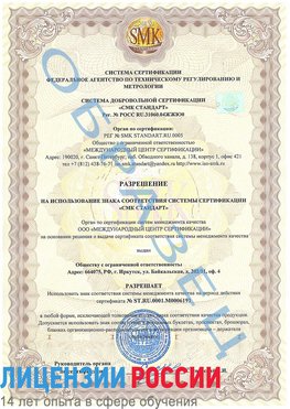 Образец разрешение Соликамск Сертификат ISO 50001
